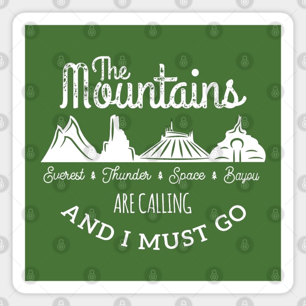 Magic Park Mountains Magnet by NerdGeekJen